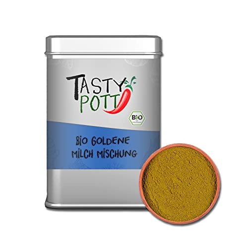 Tasty Pott Gewürzmischungen 3 I Gewürze I Kaffeegewürz I Smoothie I Kräutermischungen I Dip I Soße (Bio Goldene Milch Mix 80g) von TASTY POTT