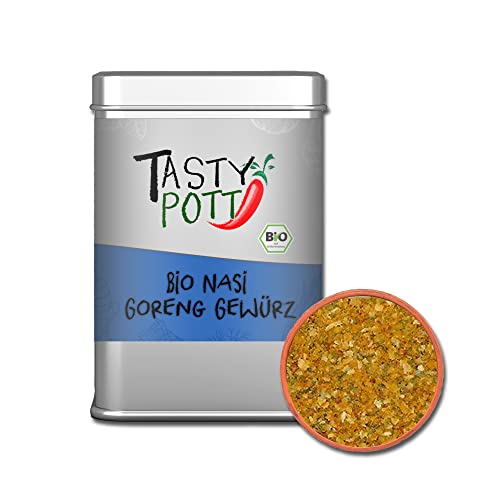 Tasty Pott Gewürzmischungen 3 I Gewürze I Kaffeegewürz I Smoothie I Kräutermischungen I Dip I Soße (Bio Nasi Goreng Gewürz 40g) von TASTY POTT