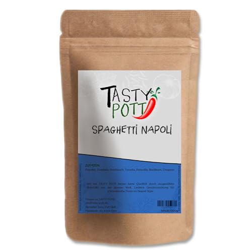 Tasty Pott Spaghetti Napoli Gewürzmischung Vorrat | Gewürze | Italienische Küche | Pastagewürz | Würzen | Mit Knoblauch | Spices | Vorratsbeutel 1000g von TASTY POTT