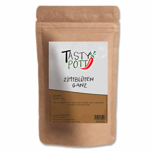 Tasty Pott Zimtblüten getrocknet I Gewürz I Zimtgewürz I Für Tee Gin Bowlen Glühwein I Zum Kochen und Backen I Vegan I Verschiedene Größen 30g von TASTY POTT