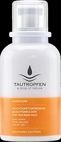 Tautropfen Sanddorn, Feuchtigkeitsspendende Gesichtsemulsion für trockene Haut (6 x 50 ml) von TAUTROPFEN
