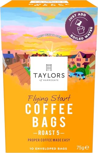 Taylors of Harrogate Flying Start Kaffeebeutel, geröstet, 75 g, 10 Stück von TAYLORS OF HARROGATE