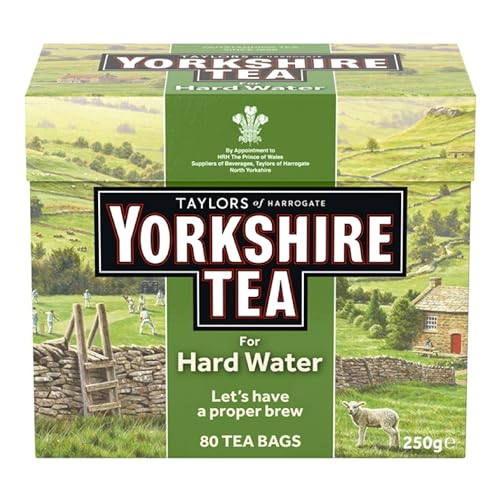 Yorkshire Tea für Hartes Wasser - Erfrischender, Starker, Schwarzer Englischer Tee für Gebiete mit hartem Wasser - Aus Verantwortungsvoller Herkunft - 80 Teebeutel Yorkshire Tea für Hartes Wasser - Erfrischender, Starker, Schwarzer Englischer Tee für Gebiete mit hartem Wasser - Aus Verantwortungsvoller Herkunft - 80 Teebeutel von Yorkshire Tea