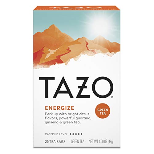 TAZO Green Tea Bags Energizing Hot Tea Energize High Coffein, 50 ml, 20 Teebeutel von TAZO
