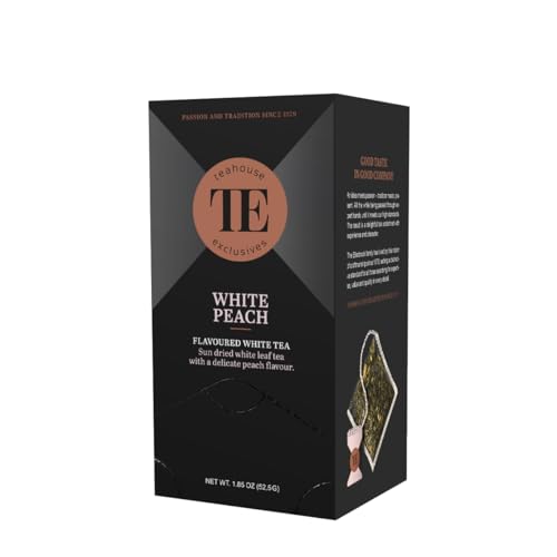 Teahouse Exclusives Luxury Tea Bag Weißer Pfirsich, 15 Beutel - Weißer, sonnengetrockneter Tee mit feinem Pfirsicharoma Teahouse Exclusives Luxury Tea Bag Weißer Pfirsich, 15 Beutel - Weißer, sonnengetrockneter Tee mit feinem Pfirsicharoma von TE - Teahouse Exclusives