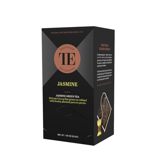Teahouse Exclusives Luxury Tea Bag Jasmine, 15 Beutel - Schmackhafter Chung Hao Grüntee veredelt mit frisch gepflückten Jasminblüten Teahouse Exclusives Luxury Tea Bag Jasmine, 15 Beutel - Schmackhafter Chung Hao Grüntee veredelt mit frisch gepflückten Jasminblüten von TE - Teahouse