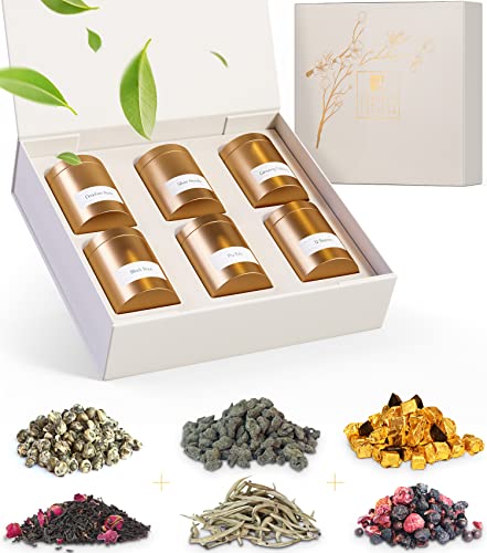 Tea Uniqo - Tee Geschenkset (130g), edles Teeset mit lose Tee | Tee Geschenk gerne für Frauen von TEA Uniqō