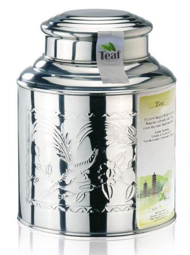 ADVENTSTEE - Aromatisierter schwarzer Tee - im Tea Caddy (Teedose) - Ø170 mm, Höhe 220mm (1 Kilo) von TEAF