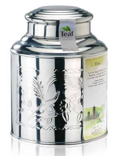 CHINA GREEN MONKEY - grüner Tee - im Tea Caddy (Teedose) - Ø130 mm, Höhe 180mm (500g) von TEAF