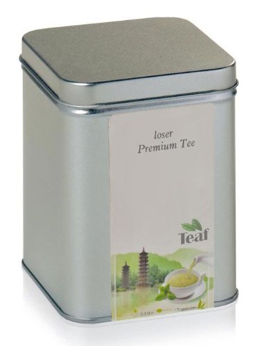CRÈME BRÛLÉE - Rooibusch-Tee - in Silver Dose (Teedose) - 90x90x112mm (200g) von TEAF