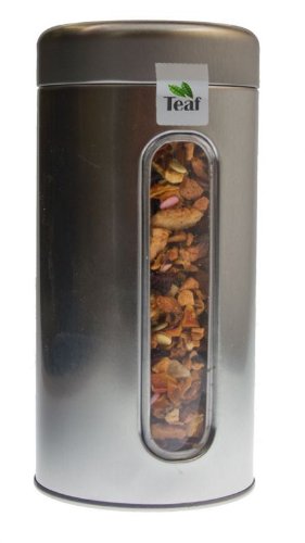 FRÜCHTEGARTEN - Früchtee - in Silber Dose rund (Teedose) - Ø 76 mm, Höhe 153 mm (100g) von TEAF