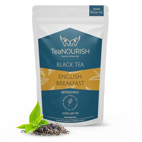TeaNOURISH English Breakfast Black Tea | Reichhaltiger, robuster & vollmundiger loser Tee | erfrischend & aromatisch | frisch gewonnen direkt aus Herkunft – 100 g von TEANOURISH