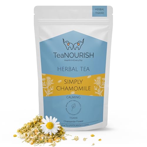 TeaNOURISH Simply Chamomile Herbal Tea | CAFFEINE-FREE | Calming & Relaxing Chamomile Sleep Tea | 100% NATURAL | Brew Hot or Iced Tea - 50g von TEANOURISH