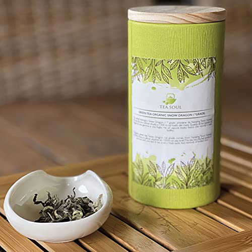 TEASOULTea Soul • Snow Dragon Erstklassiger Bio-Grüntee • Erstklassiger chinesischer Tee • Erstklassige Ernte • Packung mit 50 g • TEA SOUL von TEASOUL