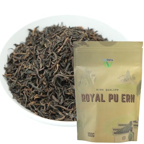 Royal Pu Erh Tee Teavista – Premium Gereifter Chinesischer Loser Puer, 100g | Fördert die Verdauung und steigert die Energie | Natürlicher Detox-Tee von TEAVISTA