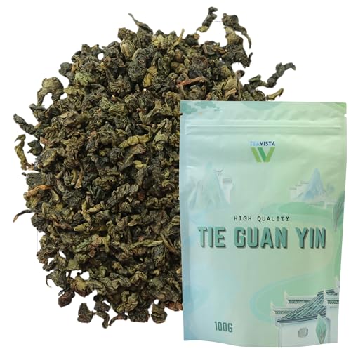 Tie Guan Yin Oolong Tee von Teavista – Premium Chinesischer Loser Oolong Tee (Tieguanyin), 100g | Fördert die Verdauung und Steigert die Energie von TEAVISTA