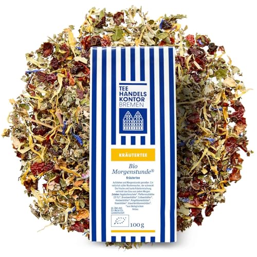 Hochwertiger Bio Kräuter Minztee | Bio Morgenstunde mit belebender Minze | Loser Tee Pfefferminze | Tee in Spitzenqualität | TEE HANDELSKONTOR BREMEN (1 Packung, 100, gramm) von TEE HANDELSKONTOR BREMEN