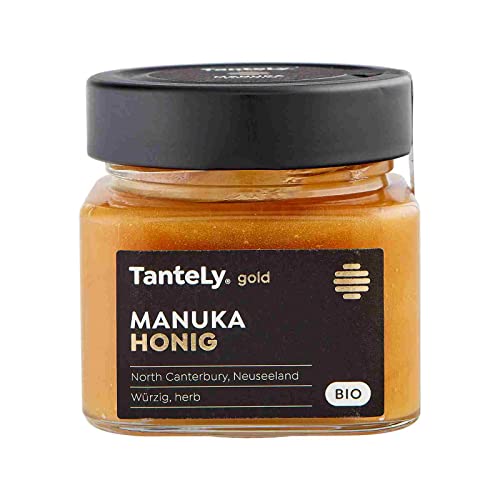 EDLER BIO MANUKA HONIG - Hochwertiger, intensiver Manuka Honig aus Neuseeland MGO 333-250g Honig - Kräftig, Herbwürzig, Intensiv im Geschmack- Tantley Gold Honey von TEE HANDELSKONTOR BREMEN