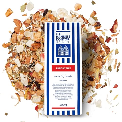 Exotischer loser Früchtetee | Fruchtfreude | Ohne Aromatisierung | Mit Apfel, Ananas, Rote Bete, Hibiskus und Erdbeerstückchen | Loser Tee | TEE HANDELSKONTOR BREMEN (1 Packung, 100, gramm) Exotischer loser Früchtetee | Fruchtfreude | Ohne Aromatisierung | Mit Apfel, Ananas, Rote Bete, Hibiskus und Erdbeerstückchen | Loser Tee | TEE HANDELSKONTOR BREMEN (1 Packung, 100, gramm) von TEE HANDELSKONTOR BREMEN