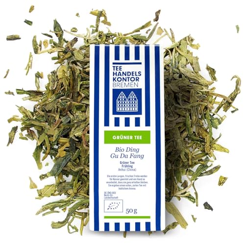Grüner Premium Bio Tee "Ding Gu Da Fang" aus Anhui | Loser Tee in Spitzenqualität und aus traditioneller Herstellung | TEE HANDELSKONTOR BREMEN (1 Packung, 50, gramm) Grüner Premium Bio Tee "Ding Gu Da Fang" aus Anhui | Loser Tee in Spitzenqualität und aus traditioneller Herstellung | TEE HANDELSKONTOR BREMEN (1 Packung, 50, gramm) von TEE HANDELSKONTOR BREMEN