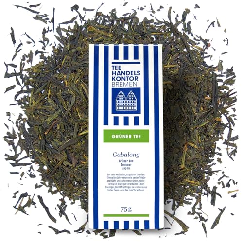 HOCHWERTIGER Grüner Tee Gabalong mit blumigem, leicht fruchtigem Geschmack | Gaba Oolong Tee | 75 g Gabaoolong Tee lose | Ein echter Genuss | TEE HANDELSKONTOR BREMEN von TEE HANDELSKONTOR BREMEN