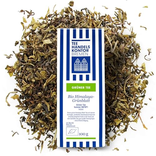 Hochwertiger Grüntee Bio Himalaya Grünblatt lose | Grüner Tee mit blumigen, zartherben Geschmack | Ein echter Genuss | TEE HANDELSKONTOR BREMEN (1 Packung, 100, gramm) Hochwertiger Grüntee Bio Himalaya Grünblatt lose | Grüner Tee mit blumigen, zartherben Geschmack | Ein echter Genuss | TEE HANDELSKONTOR BREMEN (1 Packung, 100, gramm) von TEE HANDELSKONTOR BREMEN