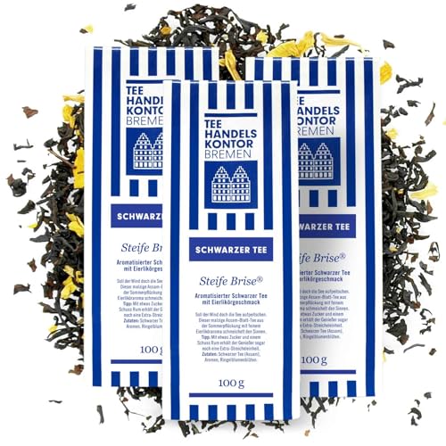 Hochwertiger Eierlikör Tee lose | Aromatisierter Schwarzer Friesland Tee | Steife Brise | Spitzenqualität und aus traditioneller Herstellung | TEE HANDELSKONTOR BREMEN (3 Packungen, 300, gramm) Hochwertiger Eierlikör Tee lose | Aromatisierter Schwarzer Friesland Tee | Steife Brise | Spitzenqualität und aus traditioneller Herstellung | TEE HANDELSKONTOR BREMEN (3 Packungen, 300, gramm) von TEE HANDELSKONTOR BREMEN