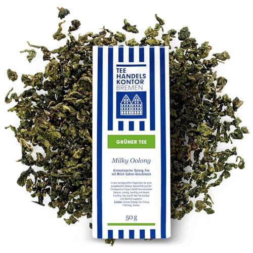 Hochwertiger Milky Oolong Tee mit Milch-Sahne-Geschmack | Milky Oolong | Aromatisierter Oolong-Tee lose | 50 g loser Tee | Tee in Spitzenqualität | TEE HANDELSKONTOR BREMEN von TEE HANDELSKONTOR BREMEN