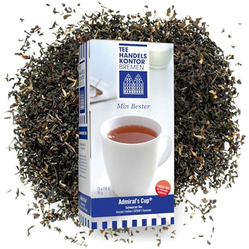 Hochwertiger Schwarzer Assam-Tee aus Indien - 15 x 2,6 g Teebeutel - Min Bester Admiral's Cup - Tee in Spitzenqualität und traditioneller Herstellung - 39 g Tee - TEE HANDELSKONTOR BREMEN Hochwertiger Schwarzer Assam-Tee aus Indien - 15 x 2,6 g Teebeutel - Min Bester Admiral's Cup - Tee in Spitzenqualität und traditioneller Herstellung - 39 g Tee - TEE HANDELSKONTOR BREMEN von TEE HANDELSKONTOR BREMEN