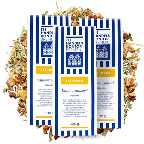 Hochwertiger loser Kräutertee - Zitronentee mit Fruchtgeschmack | Kajütenzauber | In Spitzenqualität und heimischer Herstellung | Tee lose Zitrone | TEE HANDELSKONTOR BREMEN (3 Packungen, 300, gramm) von TEE HANDELSKONTOR BREMEN