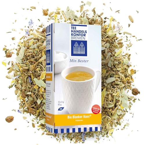 Kräutertee mit intensivem Anis, Fenchel und Eukalyptus Geschmack - 15 x 4 g Teebeutel - Min Bester Bio Blanker Hans - Tee in Spitzenqualität - 60 g Tee - TEE HANDELSKONTOR BREMEN von TEE HANDELSKONTOR BREMEN