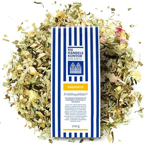 Loser Kräutertee Frühlingstee mit Lindenblüten-Zitronenmyrte-Geschmack | Frühlingsblüte | Hochwertiger Zitronentee | Tee lose | TEE HANDELSKONTOR BREMEN (1 Packung, 100, gramm) Loser Kräutertee Frühlingstee mit Lindenblüten-Zitronenmyrte-Geschmack | Frühlingsblüte | Hochwertiger Zitronentee | Tee lose | TEE HANDELSKONTOR BREMEN (1 Packung, 100, gramm) von TEE HANDELSKONTOR BREMEN