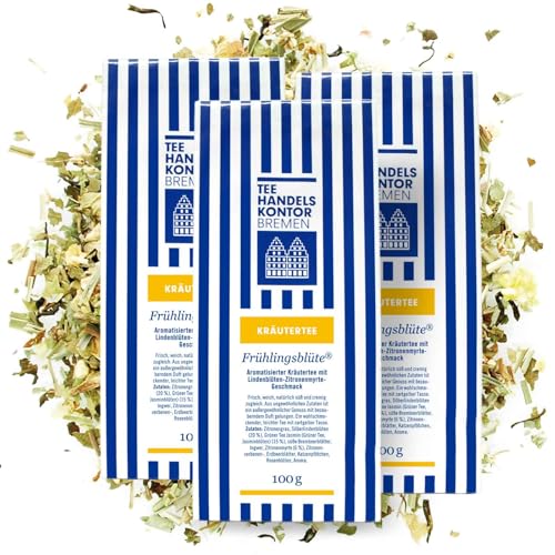 Loser Kräutertee Frühlingstee mit Lindenblüten-Zitronenmyrte-Geschmack | Frühlingsblüte | Hochwertiger Zitronentee | Tee lose | TEE HANDELSKONTOR BREMEN (3 Packungen, 300, gramm) Loser Kräutertee Frühlingstee mit Lindenblüten-Zitronenmyrte-Geschmack | Frühlingsblüte | Hochwertiger Zitronentee | Tee lose | TEE HANDELSKONTOR BREMEN (3 Packungen, 300, gramm) von TEE HANDELSKONTOR BREMEN