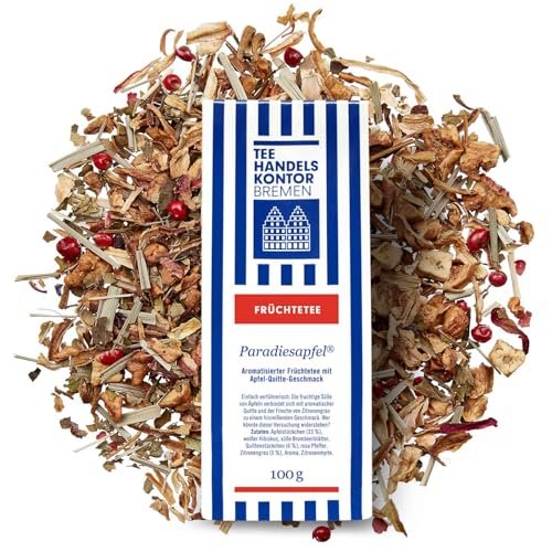 Paradiesapfel Tee lose | Aromatisierter Früchtetee | Fruchtige Süße von Äpfeln verbunden mit aromatischer Quitte und Zitronengras| Süßer Apfel Tee | TEE HANDELSKONTOR BREMEN (1 Packung, 100, gramm) Paradiesapfel Tee lose | Aromatisierter Früchtetee | Fruchtige Süße von Äpfeln verbunden mit aromatischer Quitte und Zitronengras| Süßer Apfel Tee | TEE HANDELSKONTOR BREMEN (1 Packung, 100, gramm) von TEE HANDELSKONTOR BREMEN