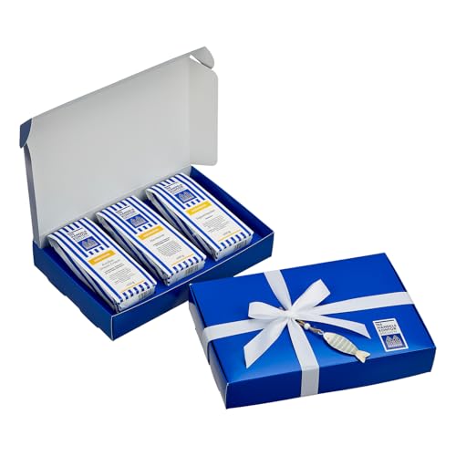 TEE HANDELSKONTOR BREMEN Teeset Entspannte Momente | 3er Set mit je 100 g Bio Bremer Mischung, Bremer Grünes Glück & Bremer Früchtchen | Loser Tee im edlen Geschenkpaket von TEE HANDELSKONTOR BREMEN
