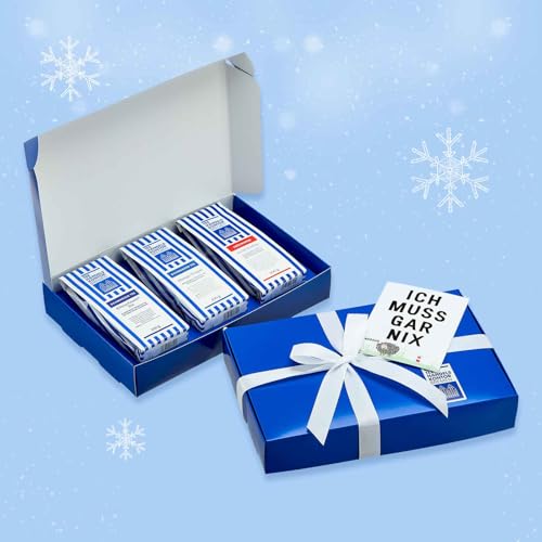 TEE HANDELSKONTOR BREMEN Teeset Ruhestand | 3er Set mit je 100 g Klönschnack® Tee, Mango Traum & Good Feeling | Loser Tee im edlen Geschenkpaket mit Grußpostkarte von TEE HANDELSKONTOR BREMEN