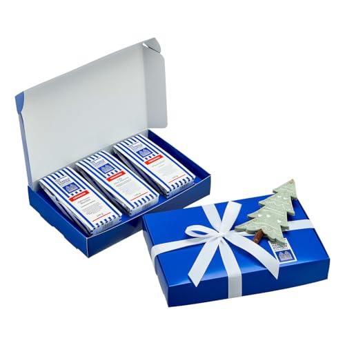 TEE HANDELSKONTOR BREMEN Wintertee Set Winterfreuden | 3er Früchtetee-Geschenkset mit je 100 g Gebrannte Mandeln, Edle Zimt-Pflaume & Winterglück® | Loser Tee im edlen Geschenkkarton von TEE HANDELSKONTOR BREMEN