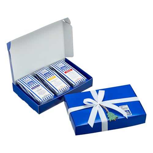 TEE HANDELSKONTOR BREMEN Wintertee Set Wintergenüsse | 3er Set mit je 100 g Schietwetter Tee, Feiner Zimt-Apfel & Kräuterhimmel® | Loser Tee im edlen Geschenkpaket von TEE HANDELSKONTOR BREMEN