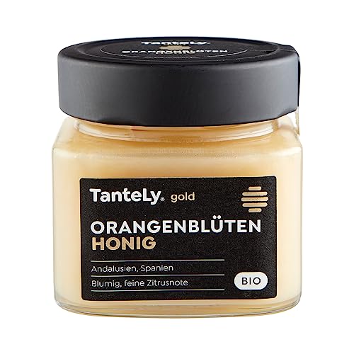 TanteLy Gold Bio Orangenblütenhonig | 275 g | Feincremiger, blumiger Geschmack mit Zitrusnote| Aus den Orangengärten Siziliens TanteLy Gold Bio Orangenblütenhonig | 275 g | Feincremiger, blumiger Geschmack mit Zitrusnote| Aus den Orangengärten Siziliens von TEE HANDELSKONTOR BREMEN
