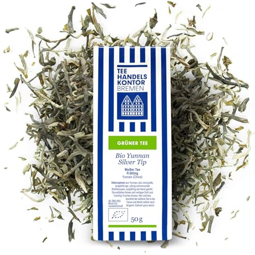 TEE HANDELSKONTOR BREMEN Weißer Tee Bio Yunnan | Bio Yunnan Silver Tip lose in Spitzenqualität (1 Packung, 50, gramm) TEE HANDELSKONTOR BREMEN Weißer Tee Bio Yunnan | Bio Yunnan Silver Tip lose in Spitzenqualität (1 Packung, 50, gramm) von TEE HANDELSKONTOR BREMEN