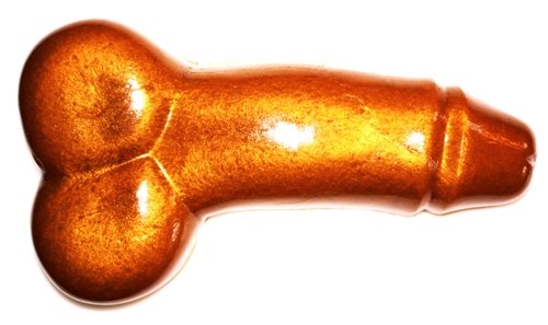 Fruchtgummi WILLI Penis 3 kg über 35 cm lang GOLD metallic von TEE MEYER