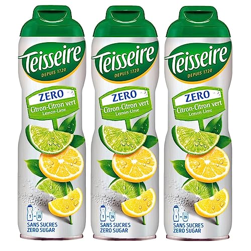 Teisseire Getränke-Sirup Lemon/Zitrone 0% - 600ml - Sirup der genauso schmeckt wie die Frucht (3er Pack) von Teisseire