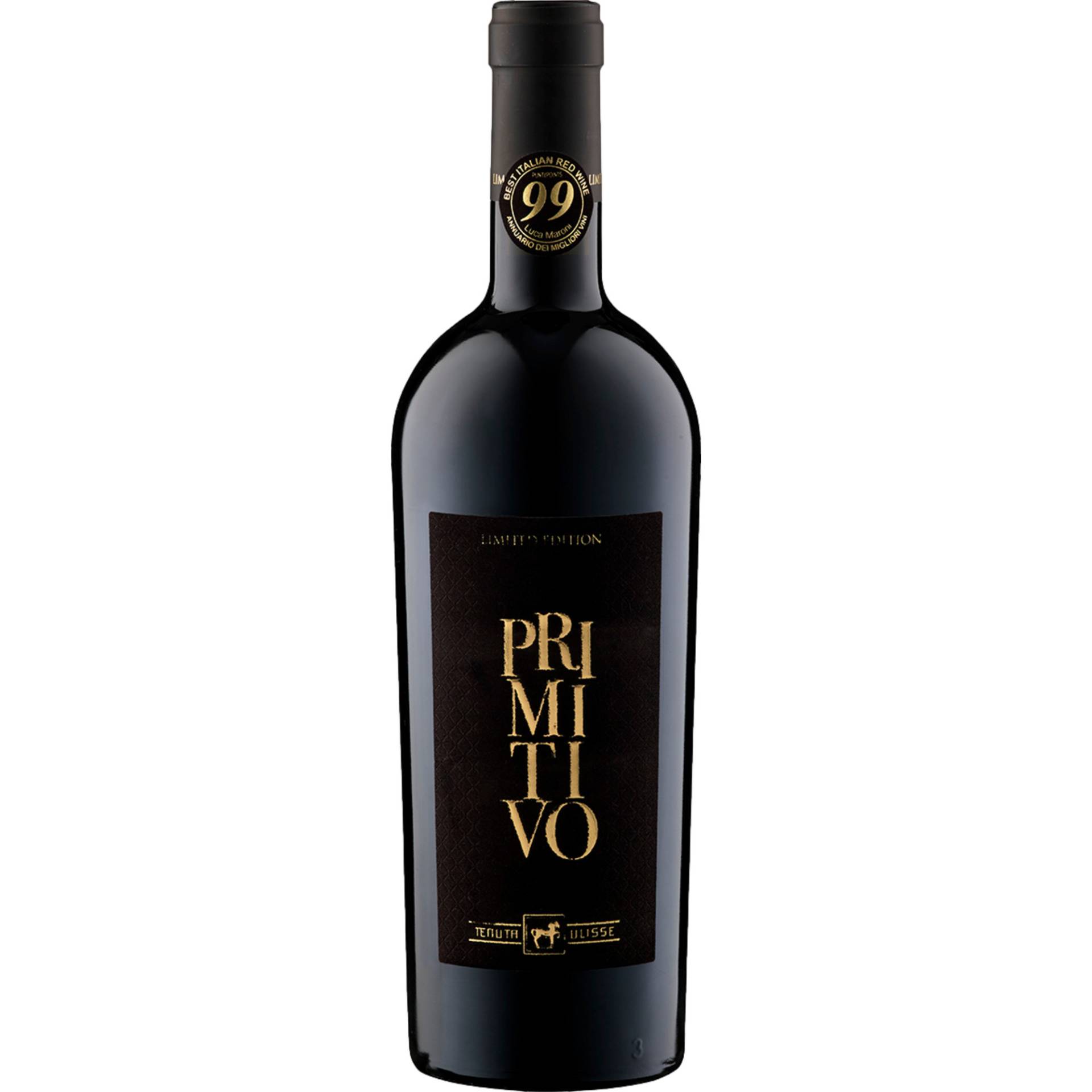 Ulisse Primitivo Ltd. Edition, Terre di Chieti IGP, Abruzzen, 2021, Rotwein von TENUTA ULISSE Società agricola a R.L. ,   IT 66014 Crecchio (CH)