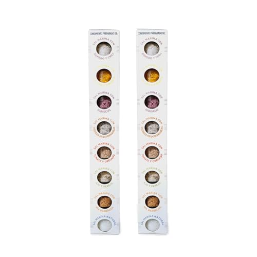 TERRAMAR MALLORCA - 2 x Sal Marina Gourmet Meersalz WEISSE EDITION, Salz Geschenke aus Mallorca, das ideale Gewürze Geschenkset Salzset (2x200g) von TERRAMAR MALLORCA