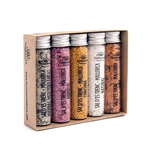 TERRAMAR MALLORCA - Sal Marina Gourmet Salze, 5er Probierset Meersalz aus Mallorca perfektes Gewürze Geschenkset Salzset (5x20g) von GALRODIN