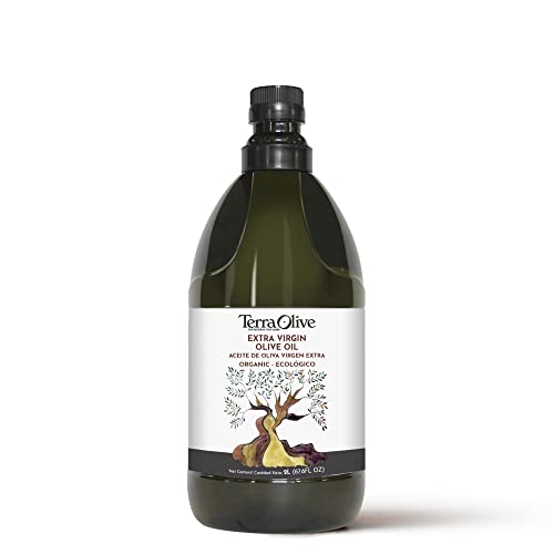 TERRAOLIVE - Bio Natives Olivenöl Extra, Olivenöl, Speiseöl, Olivenöl, glatter Körper, aus Spanien, Montes de Toledo, recycelter PET Behälter - 2L von TERRAOLIVE