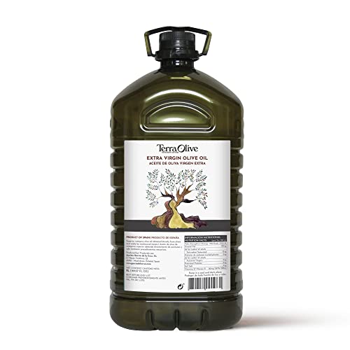 TERRAOLIVE - Natives Olivenöl extra, Speiseöl, Olivensorte, mild, aus Spanien, Montes de Toledo, recycelter PET-Behälter - 5L von TERRAOLIVE