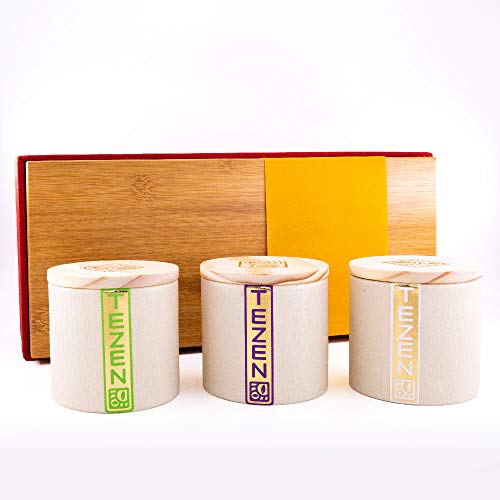 TEZEN Hochwertige Tee Geschenkbox mit 3 Teedosen (Tee Geschenk Box “Japanische Tees”) von TEZEN