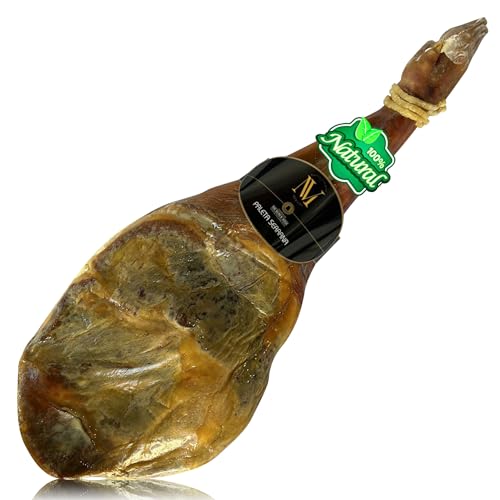 4-5 Kg Spanischer Serrano Schinken RESERVA 100% natürlich - Ein echtes spanisches Gourmet-Erlebnis, das Sie mit Ihren Lieben teilen können - Spanischer Vorderschinken RESERVA - Jamon Serrano Schinken von THE BLACK HOOF