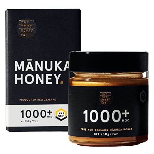 The True Honey Co. Manuka Honig MGO 1000+ (UMF 22+) 250g MGO & UMF-zertifiziert. Das exklusive, höchst prämierte Original aus Neuseeland, Intelligente Verpackung von THE TRUE HONEY CO.